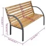 Massive Gartenbank aus Fichtenholz, 112 cm. von , Gartenbänke - Ref: Foro24-319573, Preis: 92,44 €, Rabatt: %