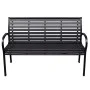 Banco de jardín acero y WPC negro 116 cm de , Bancos de jardín - Ref: Foro24-319578, Precio: 142,84 €, Descuento: %