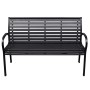 Gartenbank aus schwarzem Stahl und WPC 116 cm von , Gartenbänke - Ref: Foro24-319578, Preis: 144,22 €, Rabatt: %
