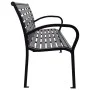 Banco de jardín acero y WPC negro 116 cm de , Bancos de jardín - Ref: Foro24-319578, Precio: 142,84 €, Descuento: %