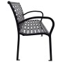 Gartenbank aus schwarzem Stahl und WPC 116 cm von , Gartenbänke - Ref: Foro24-319578, Preis: 144,22 €, Rabatt: %