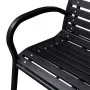 Banco de jardín acero y WPC negro 116 cm de , Bancos de jardín - Ref: Foro24-319578, Precio: 142,84 €, Descuento: %