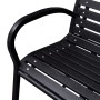 Gartenbank aus schwarzem Stahl und WPC 116 cm von , Gartenbänke - Ref: Foro24-319578, Preis: 144,22 €, Rabatt: %