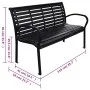 Banco de jardín acero y WPC negro 116 cm de , Bancos de jardín - Ref: Foro24-319578, Precio: 142,84 €, Descuento: %