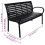 Gartenbank aus schwarzem Stahl und WPC 116 cm von , Gartenbänke - Ref: Foro24-319578, Preis: 144,22 €, Rabatt: %
