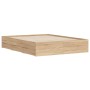 Cama con cajones madera ingeniería roble Sonoma 150x200 cm de , Camas y somieres - Ref: Foro24-3207268, Precio: 197,71 €, Des...