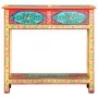 Mesa consola pintada a mano madera maciza de mango 80x35x75 cm de vidaXL, Mesas auxiliares - Ref: Foro24-286159, Precio: 181,...