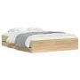 Cama con cajones madera ingeniería roble Sonoma 140x200 cm de , Camas y somieres - Ref: Foro24-3207275, Precio: 193,35 €, Des...