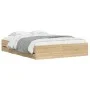 Sonoma oak engineered wood bed with drawers 140x200 cm by , Beds and slatted bases - Ref: Foro24-3207275, Price: 197,74 €, Di...