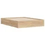 Sonoma oak engineered wood bed with drawers 140x200 cm by , Beds and slatted bases - Ref: Foro24-3207275, Price: 197,74 €, Di...