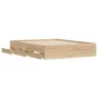 Sonoma oak engineered wood bed with drawers 140x200 cm by , Beds and slatted bases - Ref: Foro24-3207275, Price: 197,74 €, Di...