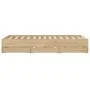 Cama con cajones madera ingeniería roble Sonoma 140x200 cm de , Camas y somieres - Ref: Foro24-3207275, Precio: 193,35 €, Des...