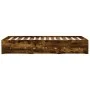 Cama con cajones madera de ingeniería roble ahumado 140x200 cm de , Camas y somieres - Ref: Foro24-3207277, Precio: 159,51 €,...