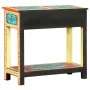 Hand painted solid mango wood console table 80x35x75 cm by vidaXL, Side tables - Ref: Foro24-286159, Price: 189,81 €, Discoun...