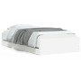 Cama con cajones madera de ingeniería blanca 90x200 cm de , Camas y somieres - Ref: Foro24-3207294, Precio: 134,54 €, Descuen...