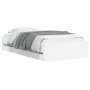 White engineered wood bed with drawers 90x200 cm by , Beds and slatted bases - Ref: Foro24-3207294, Price: 134,54 €, Discount: %