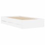 Weißes Holzwerkstoffbett mit Schubladen 90x200 cm von , Betten und Lattenroste - Ref: Foro24-3207294, Preis: 134,54 €, Rabatt: %