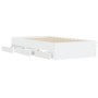 Weißes Holzwerkstoffbett mit Schubladen 90x200 cm von , Betten und Lattenroste - Ref: Foro24-3207294, Preis: 134,54 €, Rabatt: %