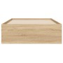 Sonoma oak engineered wood bed with drawers 90x200 cm by , Beds and slatted bases - Ref: Foro24-3207296, Price: 130,66 €, Dis...