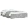 Concrete gray engineered wood bed with drawers 135x190 cm by , Beds and slatted bases - Ref: Foro24-3207311, Price: 178,74 €,...