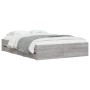 Cama con cajones madera de ingeniería gris Sonoma 135x190 cm de , Camas y somieres - Ref: Foro24-3207313, Precio: 201,83 €, D...