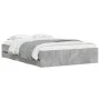 Concrete gray engineered wood bed with drawers 135x190 cm by , Beds and slatted bases - Ref: Foro24-3207311, Price: 178,74 €,...