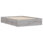 Cama con cajones madera de ingeniería gris Sonoma 135x190 cm de , Camas y somieres - Ref: Foro24-3207313, Precio: 201,83 €, D...