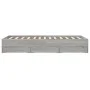 Sonoma gray engineered wood bed with drawers 135x190 cm by , Beds and slatted bases - Ref: Foro24-3207313, Price: 198,54 €, D...
