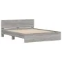 Sonoma gray headboard bed frame and LED lights 160x200 cm by , Beds and slatted bases - Ref: Foro24-3207600, Price: 199,02 €,...