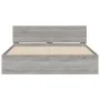 Sonoma gray headboard bed frame and LED lights 160x200 cm by , Beds and slatted bases - Ref: Foro24-3207600, Price: 199,02 €,...