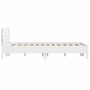 Bettgestell mit Kopfteil und weißen LED-Leuchten 135x190 cm von , Betten und Lattenroste - Ref: Foro24-3207567, Preis: 160,68...