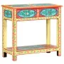 Hand painted solid mango wood console table 80x35x75 cm by vidaXL, Side tables - Ref: Foro24-286159, Price: 189,81 €, Discoun...
