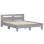 Sonoma gray bed frame with headboard and LED lights 140x190 cm by , Beds and slatted bases - Ref: Foro24-3207565, Price: 179,...
