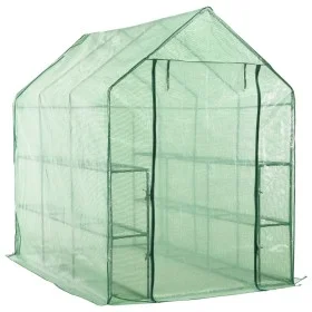 Barrierefreies Gewächshaus mit 12 Stahlregalen 143x214x196 cm von vidaXL, Gewächshäuser - Ref: Foro24-46913, Preis: 159,16 €,...