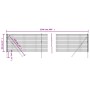 Cerca de alambre de acero galvanizado verde 0,8x25 m by , fence panels - Ref: Foro24-154056, Price: 127,88 €, Discount: %