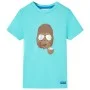 Kurzärmeliges Kinder-T-Shirt in aquamarinblau, Größe 104. von , Kinder-T-Shirts - Ref: Foro24-11620, Preis: 8,06 €, Rabatt: %