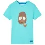 Kurzärmeliges Kinder-T-Shirt in aquamarinblau, Größe 128. von , Kinder-T-Shirts - Ref: Foro24-11622, Preis: 8,06 €, Rabatt: %