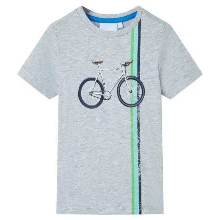 Kurzarm-Kinder-T-Shirt in Grau, Größe 128. von , Kinder-T-Shirts - Ref: Foro24-12152, Preis: 8,19 €, Rabatt: %