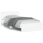 Estructura de cama con cabecero y luces LED blanco 100x200 cm de , Camas y somieres - Ref: Foro24-838799, Precio: 127,16 €, D...