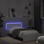 Bettgestell mit Kopfteil und weißen LED-Leuchten 100x200 cm von , Betten und Lattenroste - Ref: Foro24-838799, Preis: 127,29 ...