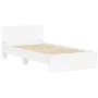 Bettgestell mit Kopfteil und weißen LED-Leuchten 100x200 cm von , Betten und Lattenroste - Ref: Foro24-838799, Preis: 124,88 ...