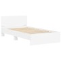 Bettgestell mit Kopfteil und weißen LED-Leuchten 100x200 cm von , Betten und Lattenroste - Ref: Foro24-838799, Preis: 127,29 ...