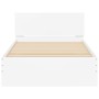 Estructura de cama con cabecero y luces LED blanco 100x200 cm de , Camas y somieres - Ref: Foro24-838799, Precio: 127,16 €, D...