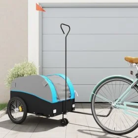 Remolque para bicicleta hierro negro y azul 45 kg by , Bicycle trailers - Ref: Foro24-94149, Price: 86,66 €, Discount: %