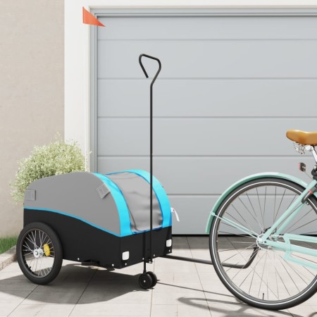 Fahrradanhänger aus schwarzem und blauem Eisen, 45 kg. von , Fahrradanhänger - Ref: Foro24-94149, Preis: 88,08 €, Rabatt: %