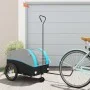 Remolque para bicicleta hierro negro y azul 45 kg by , Bicycle trailers - Ref: Foro24-94149, Price: 86,65 €, Discount: %