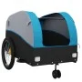 Remolque para bicicleta hierro negro y azul 45 kg by , Bicycle trailers - Ref: Foro24-94149, Price: 86,65 €, Discount: %