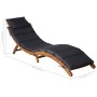 Lounger with cushion solid dark gray acacia wood by vidaXL, Loungers - Ref: Foro24-46651, Price: 151,04 €, Discount: %