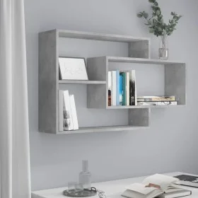 Wandregale aus betongrauem Sperrholz, 104 x 20 x 58,5 cm von vidaXL, Regale und Regale - Ref: Foro24-800328, Preis: 40,37 €, ...