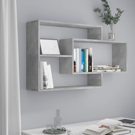Wandregale aus betongrauem Sperrholz, 104 x 20 x 58,5 cm von vidaXL, Regale und Regale - Ref: Foro24-800328, Preis: 41,01 €, ...